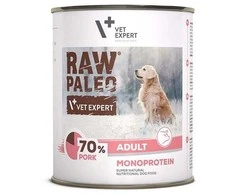 Vetexpert Drėgnas Šunų Maistas - RAW PALEO Monoproteinas Kiauliena 800g