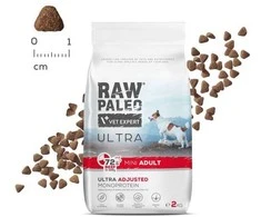 Vetexpert Sausas Šunų Maistas - RAW PALEO Ultra Mini Jautiena 2kg