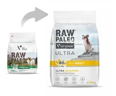 Vetexpert Sausas Šunų Maistas - RAW PALEO Ultra Mini Kalakutas 750 g Be Grūdų