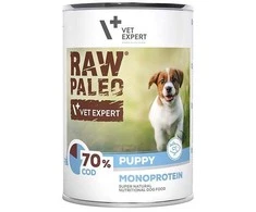 Vetexpert Drėgnas Šunų Maistas - RAW PALEO Monoproteininė menkė - 400g