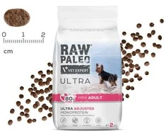 RAW PALEO Ultra Pork Mini Adult - sausas šunų maistas - 2kg
