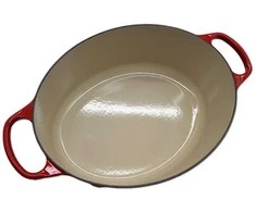 Virtuvės Indai - Le Creuset Signature Keptuvė 8.9L Ovali Enameled Ketaus Vyšninė Raudona