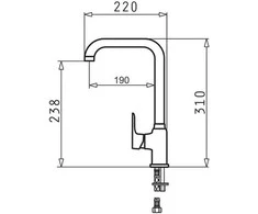 PYRAMIS SILVIO mixer tap vanilla