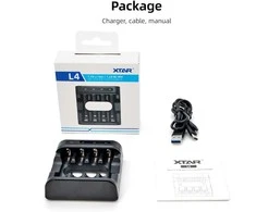 Xtar Įkroviklis - R03/AAA R6/AA Li-ion/NiMH 4 Lizdai USB-C