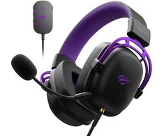 Havit H2002C+U - žaidimams ausinės (juodas ir violetinė)