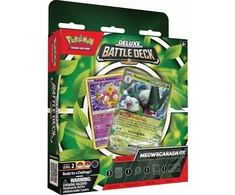 Žaidimų Kaladės Rinkinys - Pokémon Deluxe Battle Deck Meowscarada Ex 60 Kortų Rinkinys Su Žaidimo Kilimėliu, Žalos Skaičiuotuvais, Strategijos Lapu Žalia