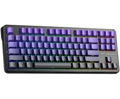 Žaidimų Klaviatūra - AULA Gasket F87 Pro 87 Klavišai RGB Belaidis 4000 mAh Juoda Purpurinė PilkaMediena