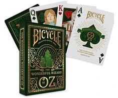 Žaidimų Kortos - Bicycle Wizard of Oz Unikalių Personažų Dizainas Aukso Folijos Dėžutė