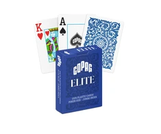 Žaidimų Kortos - Copag Elite Poker Dydžio Jumbo Indeksas 100% PVC 63.5x88.9mm Mėlynos