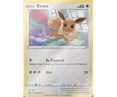 Žaidimų kortų rinkinys - Pokémon Sword &amp; Shield Astral Radiance Blister Pack (Eevee, 3 booster packs, foil card, metal coin)