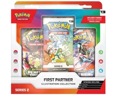 Žaislai, Žaidimai ir Kolekcionavimas - Pokémon First Partner Illustration Collection Series 2, Promo Pack, 2 Booster Packs, Lipdukai