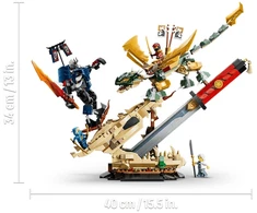 Žaislai, Žaidimai ir Kolekcionuojami Daiktai - LEGO NINJAGO 71871 Kova Prie Drakono Ašmenų 1016 Vnt, 4 Minifigūrėlės