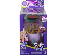 Žaislas - Polly Pocket Double Play Skating Compact (Mattel, žaidimų rinkinys, transformuojasi, daugiaspalvis)