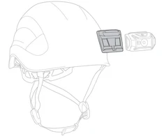 Žibintuvėlio Tvirtinimas Prie Šalmo - Petzl E073AB00 Šalmo Žibintuvėlio Tvirtinimo Adapteris