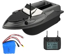 Žvejybos Įranga - Flytec V080 Nuotoliniu Būdu Valdomas Masalo Laivas 3kg bendra talpa GPS Juodas