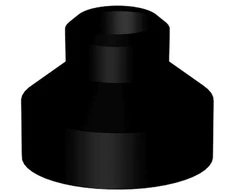Almeva STARR lietaus gaubtas su konusu (plast., juodas), DN60