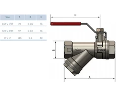 Arco SENA ventilis su filtru 1" x 1"