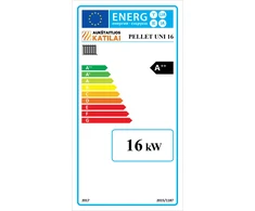 Aukstaitijos Katilai Granulinis katilas PELLET UNI 16 kW su rotac. 16 kW degikliu, sraigtu, 230 l met. bunkeriu