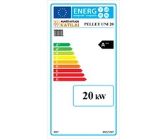 Aukstaitijos Katilai Granulinis katilas PELLET UNI 20 kW su rotac. 20 kW degikliu, sraigtu, 230 l met. bunkeriu