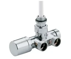 Carlo Poletti Kampinis mazgas gyvatukui, vienvamzdei/dvivamzdei sistemai, 1/2, 3/4EK, 40 mm chromas Carlo