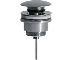 Dugno vožtuvas Tres Click-Clack, trumpas Ø63 mm, chromas
