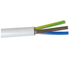 Elektrokomplektas Kabelis H03VV-F 2x0,75 300/300 V, baltas, daugiagyslis