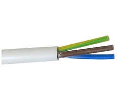 Elektrokomplektas Kabelis H03VV-F 2x0,75 300/300 V, baltas, daugiagyslis