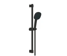 Grohe Dušo komplektas Tempesta Cube 110 (stovas-600 mm, žarna-1750 mm, galvutė-2 srovės, 8L/min), matinė juoda sp.