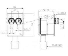 Hl Hutterer Lechner Sifono HL4000 pajungimo komplektas 2 įrenginiams HL4000.2