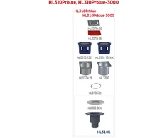 Hl Hutterer Lechner Trapas vidaus patalpoms HL310Prblue DN40/70/100 tiesus, vertikalus su sifonu "Primus mėlynas"