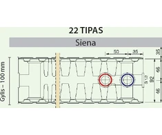 Hm Heizkorper Plieninis radiatorius GALANT UNI 22UNI-6-0900, universalus prijungimas