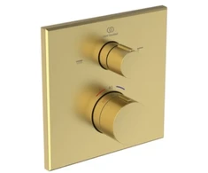 Ideal Standard Ceratherm 100 potinkinio termostatinio vonios/dušo maišytuvo virštinkinė dalis, kvadratinė šlifuotas auks