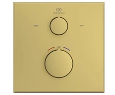 Ideal Standard Ceratherm 100 potinkinio termostatinio vonios/dušo maišytuvo virštinkinė dalis, kvadratinė šlifuotas auks