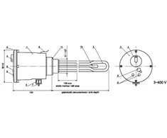 Kaitinimo elementas Elektromet EJK 4500 W (trifazis-400 V)