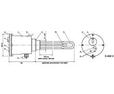 Kaitinimo elementas Elektromet EJK 9000 W (trifazis-400 V)