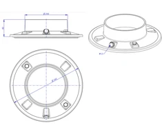 Ketinis flanšas Romotop Dynamic 3G židiniams, 200 mm