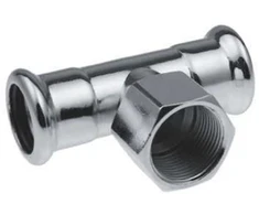 Nerūd. plieno KAN-therm Inox pres. trišakis su vid. sr. 22x1/2Vx22