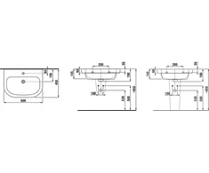 Jika izlietne Deep, 600x450 mm, balta