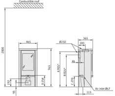 Nibe Krosnelė CONTURA 820T Style pilka sp. su muilo akmens apdaila (998461, 203117)