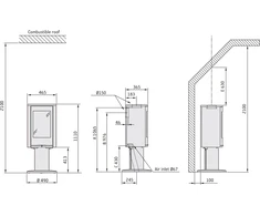 Nibe Krosnelė CONTURA C870:1 Style, korpusas juodos spalvos, kompl (998491, 998662)