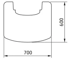 Nibe Plieninis padėklas po krosnele C800, juodos spalvos, 700x600 mm