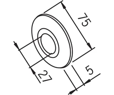 Ekscentriko dangtelis Oras 102003, 7.5 cm