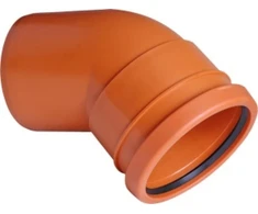 Pipelife Lauko kanaliz. PVC alkūnė 110/67°