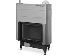 Plieninis židinio ugniakuras Romotop KV HEAT H3LE01 66.50, juoda pakura IGN su pakeliamomis durimis