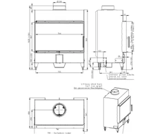 Plieninis židinio ugniakuras Romotop KV HEAT H2X 01 - 80.50