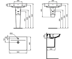 Praustuvo koja Ideal Standard Connect Air