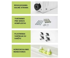 Rodigas Horizontalaus profilio laikiklis (iki 140kg, 800x550x375mm)
