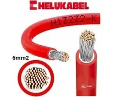 Solar kabelis MG WIRES EN 50618 6,00 mm2 Q H1Z2Z2-K 100 metrų raudonas
