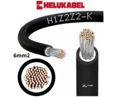 Solar kabelis MG WIRES EN 50618 6,00 mm2 Q H1Z2Z2-K 100 metrų juodas