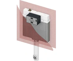 TECEbox WC bakelis mūro sienai, gylis 8 cm, (sn.k.*9370007) pastatomai keramikai